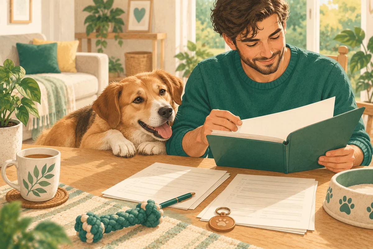 Ilustrație editorială: ce documente strângi după adopția unui animal